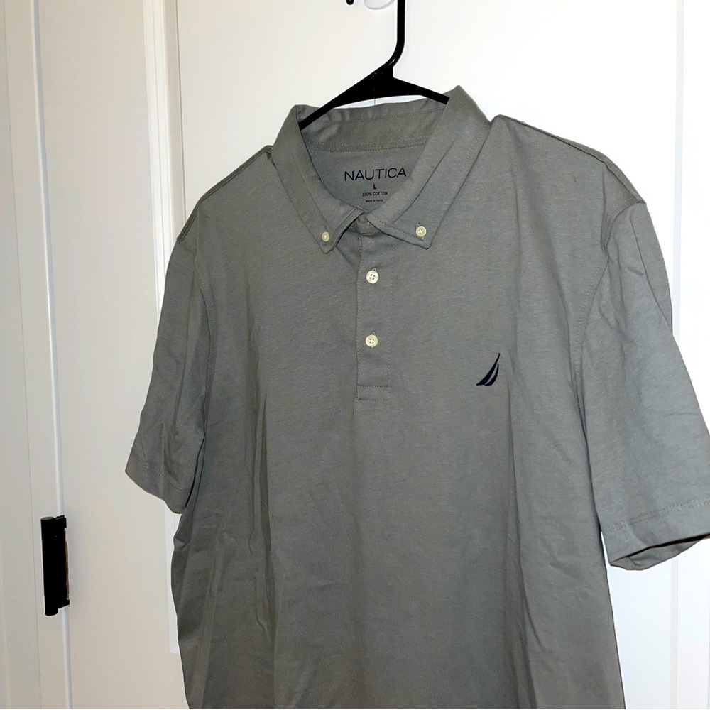 NAUTICA men’s steel gray polo